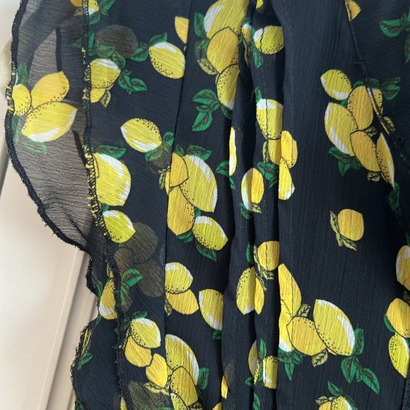 ASYMMETRICAL LEMON PRINT DRESS - Picture 5 of 7